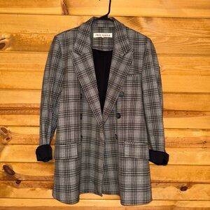 🖤Free People Gray Plaid Blazer | Size Small🖤
